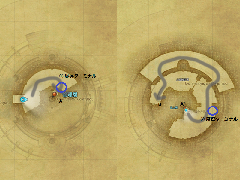 FF14　 魔導城プラエトリウム　マップ