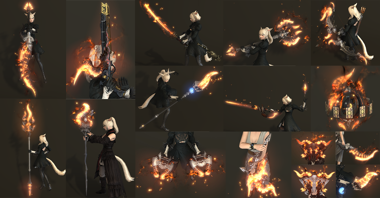 Ff14 全ジョブのインフェルノ武器の見た目 蛮神イフリート Ff14 ゆんのぼうけん